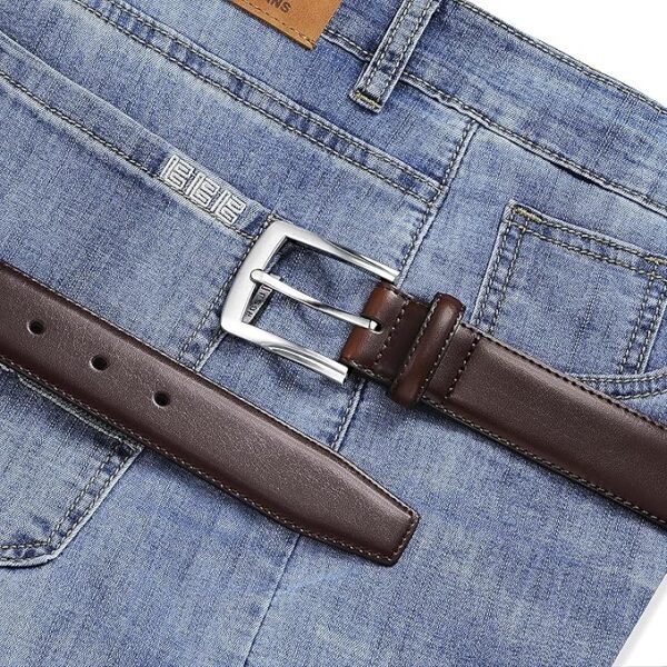 ZORO Vegan Leather Belt for Men | Formal/Casual | Can be fits on upto 30 to 44 inches waist size - Image 2